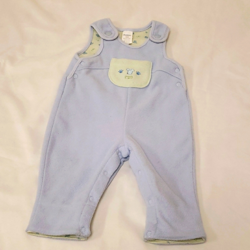 Agabang Fleece Sleeveless Jumpsuit Romper Bodysuit Pants Dog Blue Infant 9M